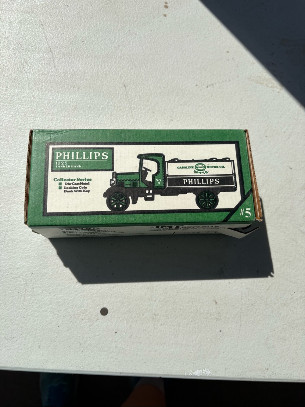 Philips Green Vintage Truck Toy Bank with Black Accents